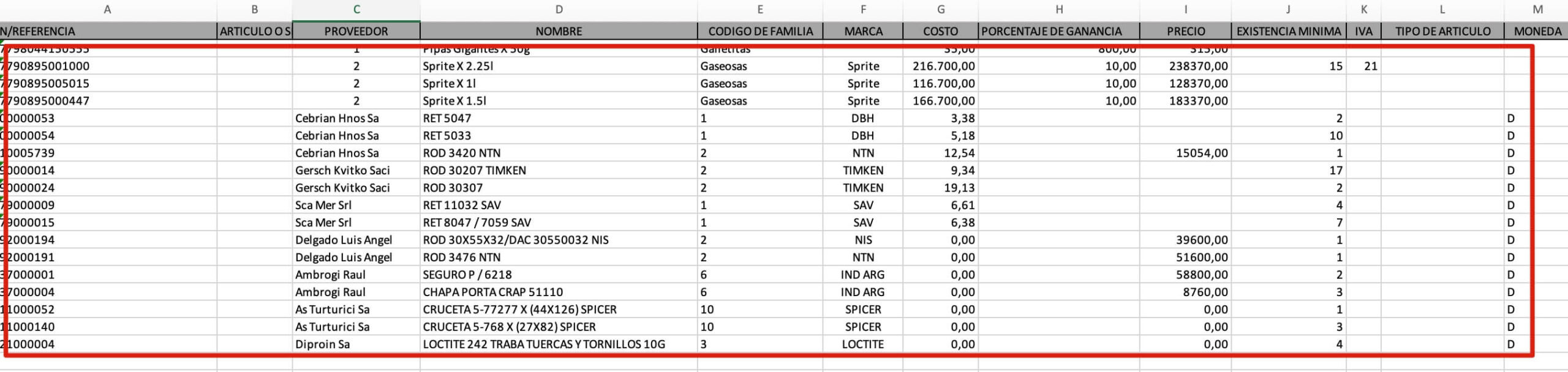 Excel_ImportarArt